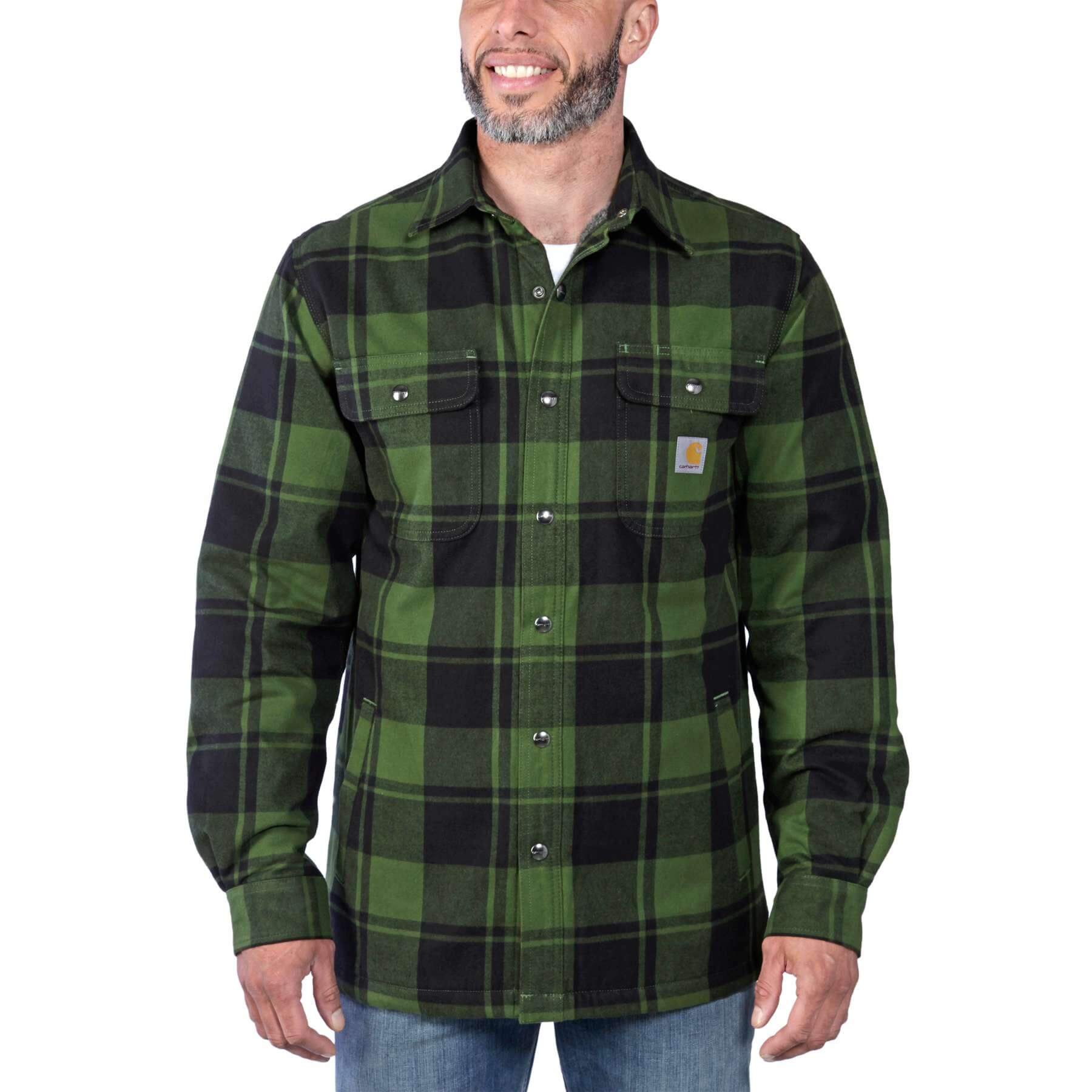 CHT Heavyweight Flannel Relaxed Fit Sherpa-Lined Shirt Jacket 105939