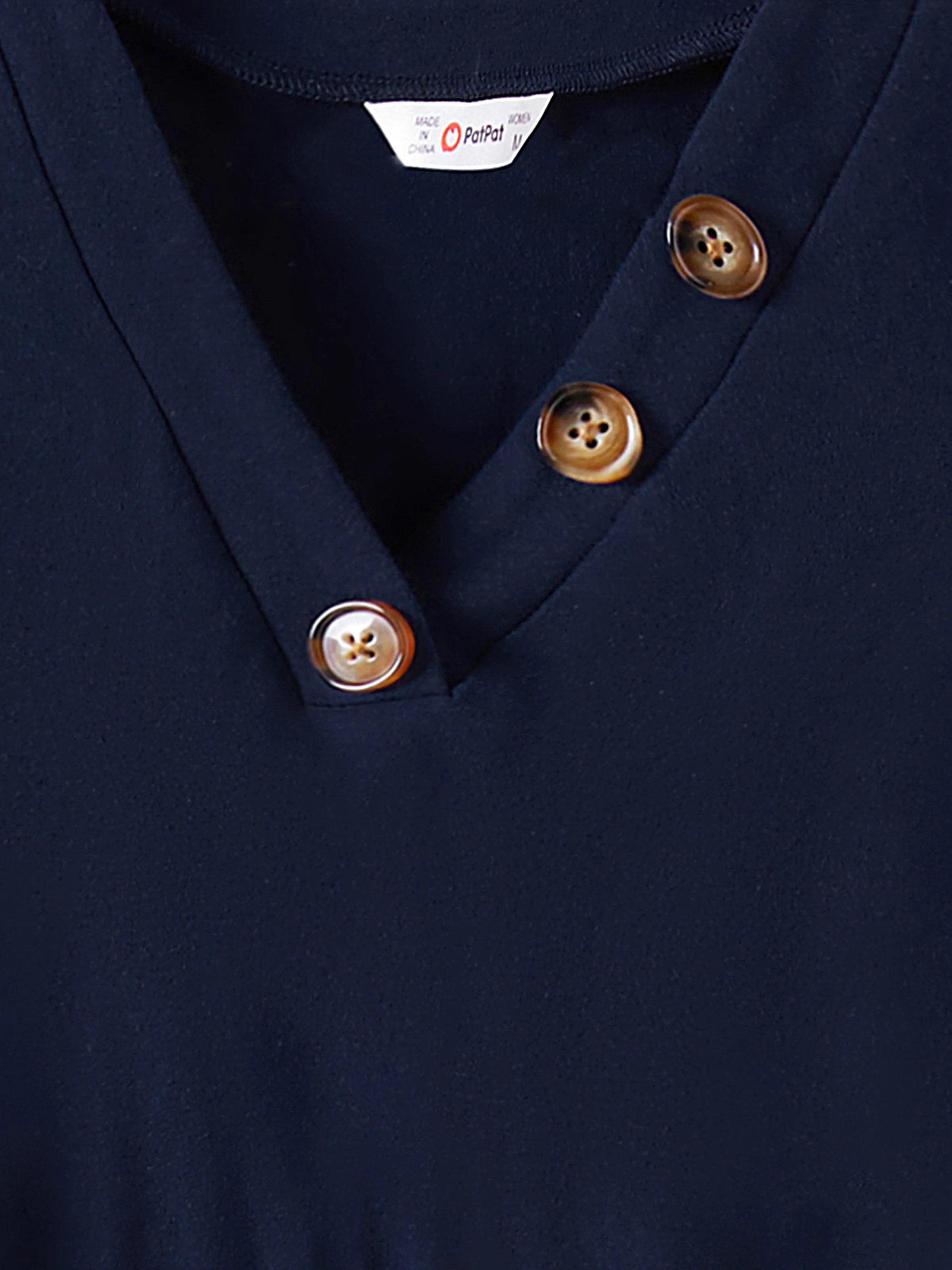 Mommy and Me Family Matching Casual Dress or T-Shirt, Solid Color, Fabric Stitching royalblue