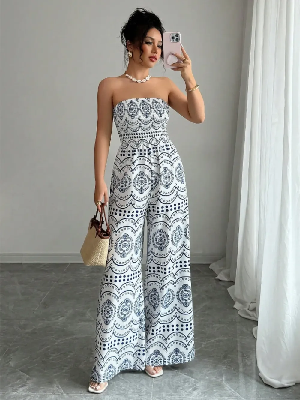 Women's Slim-Fit Casual Woven Jumpsuit