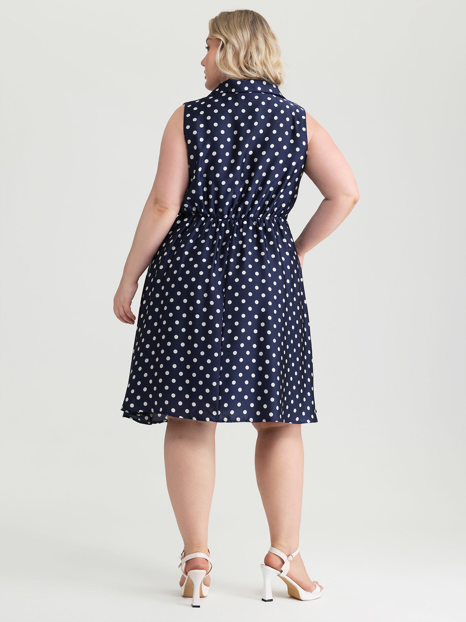 Retro Polka Dots Fit And Flare Mini Dress
