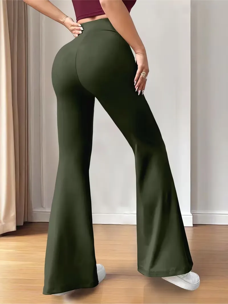 Women's Casual Fashion Long Pants, Unique Print, Drawstring Waist, Milk Silk Yoga Pants