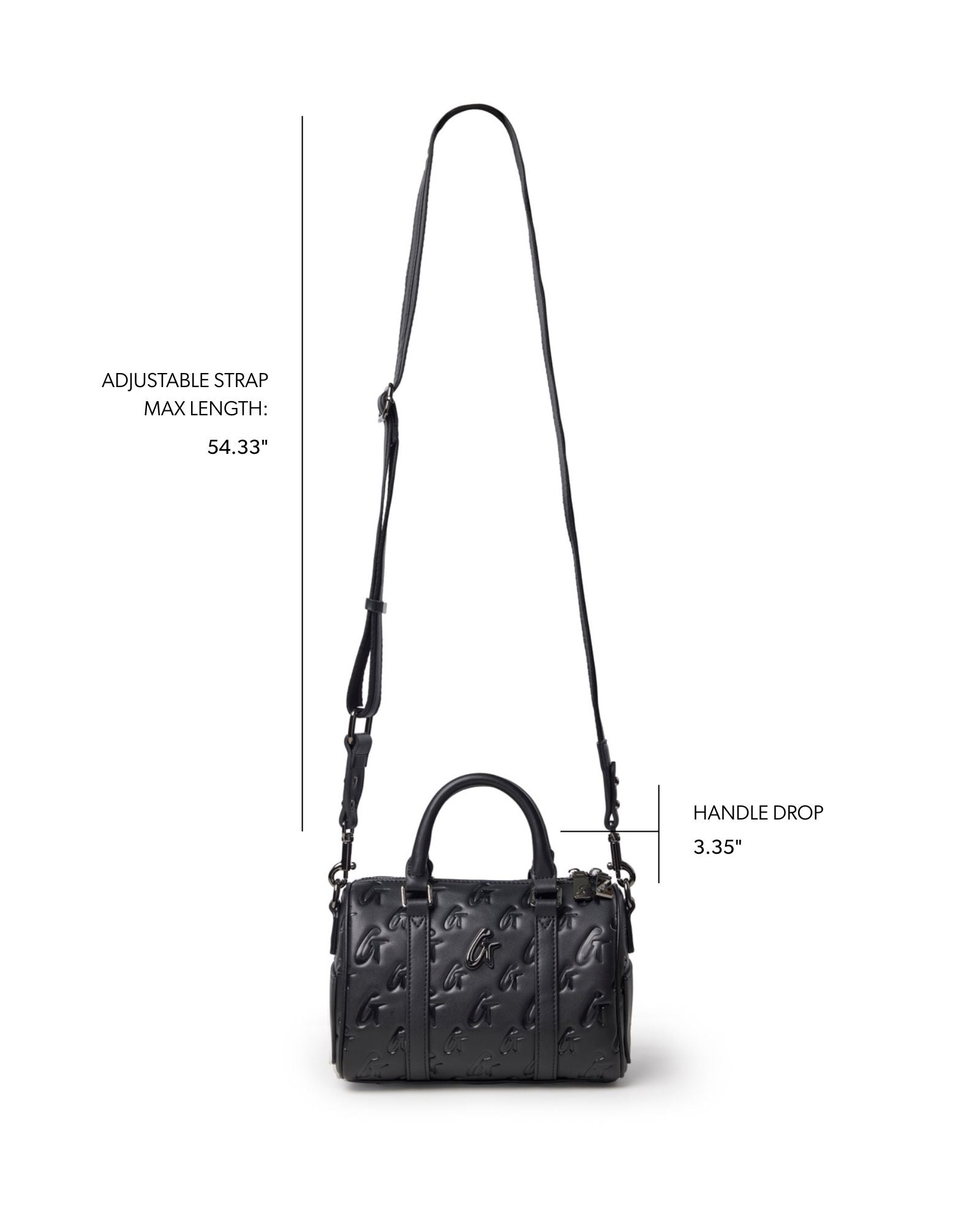 MINI MONOGRAM GAL BOSTON BAG - BLACK