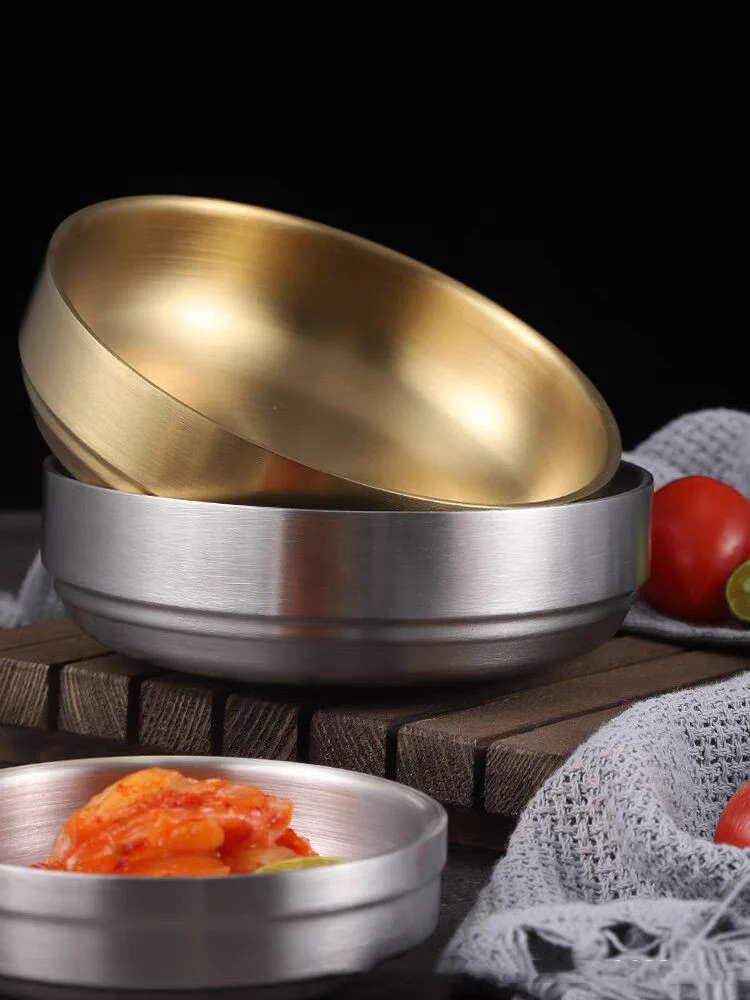 Bowls-Stainless Steel Gold & Silver