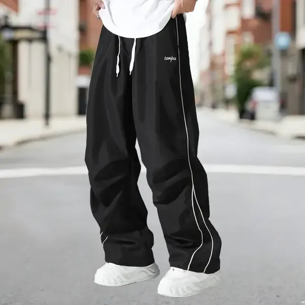 Men's Sports Pants Outdoor Hiking Running Fitness Straight-leg Trousers With Pockets