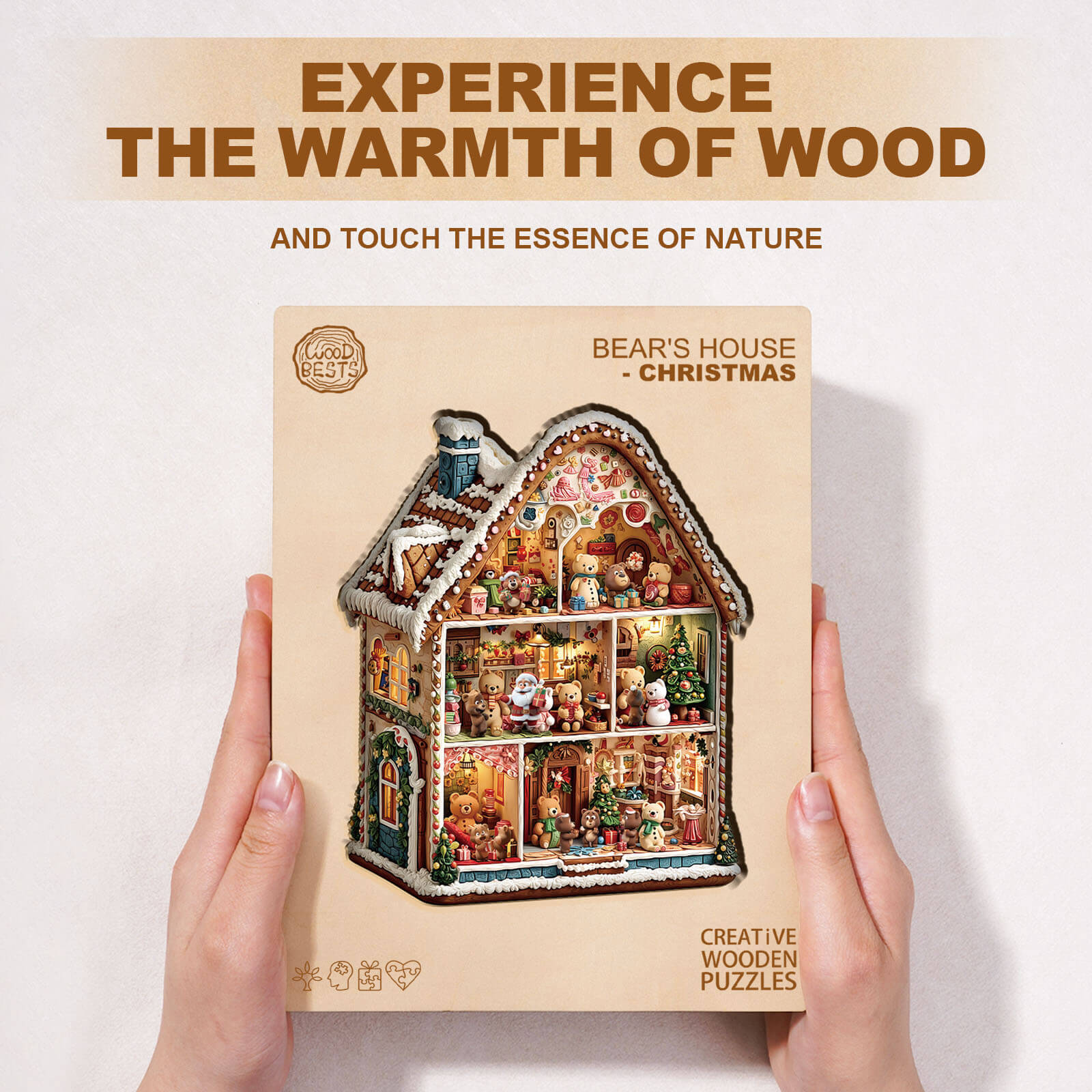 Bear's House - Christmas Wooden Jigsaw Puzzle