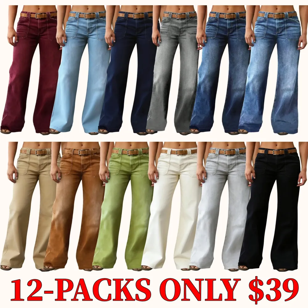 Women's loose straight leg jeans