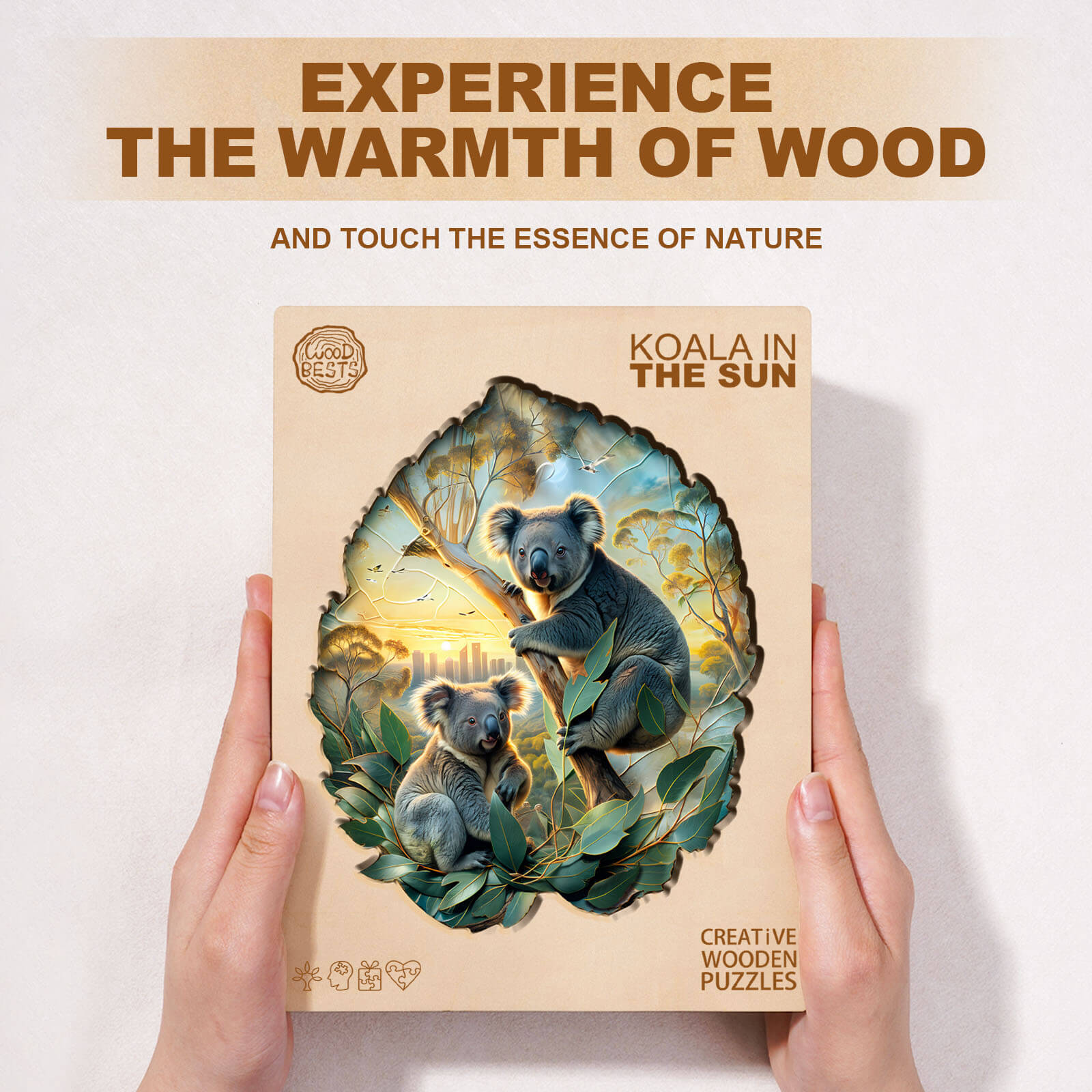 Koala in the sun Wooden Jigsaw Puzzle