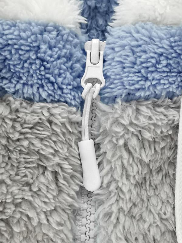 Women Long Warm Oversized Teddy Bear Coat Thick Fleece Faux Fur Hooded Jacket