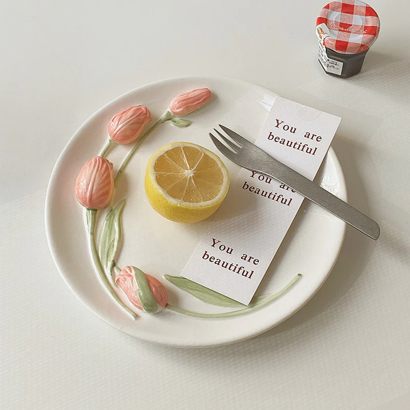 Sculpted Tulip Porcelain Tableware