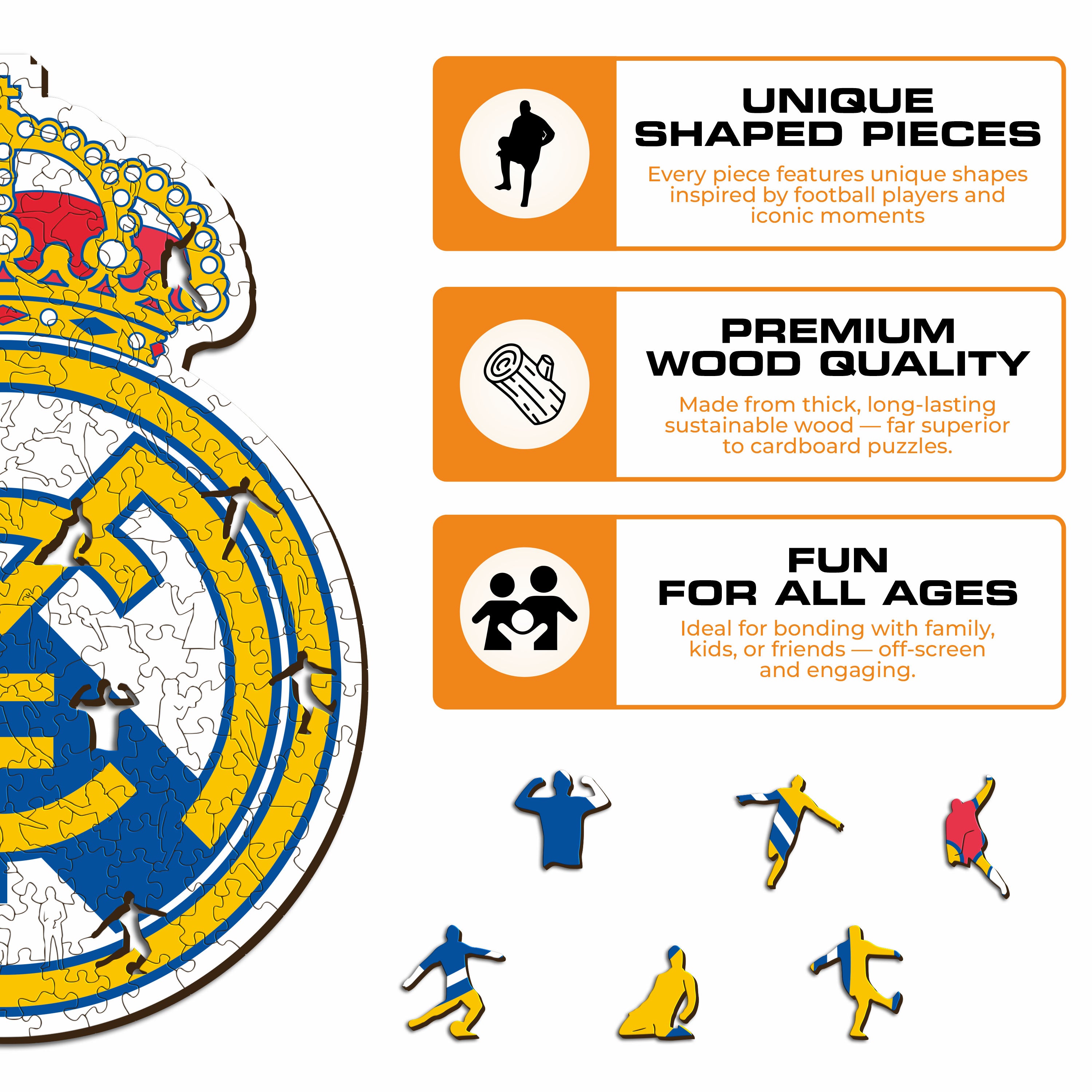 Real Madrid CF® Logo - Wooden Puzzle