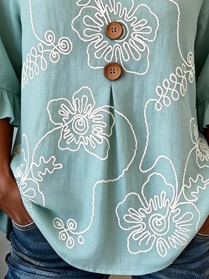 Women'S Casual Printed Top