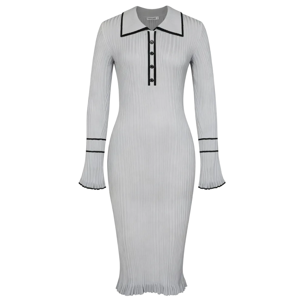 Women Ribbed Sweater Dress Long Sleeve