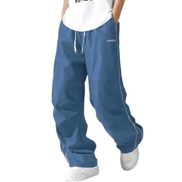 Men's Athletic Pants — Straight-Leg Trousers for Outdoors, Hiking, Running, and Fitness (With Pockets)