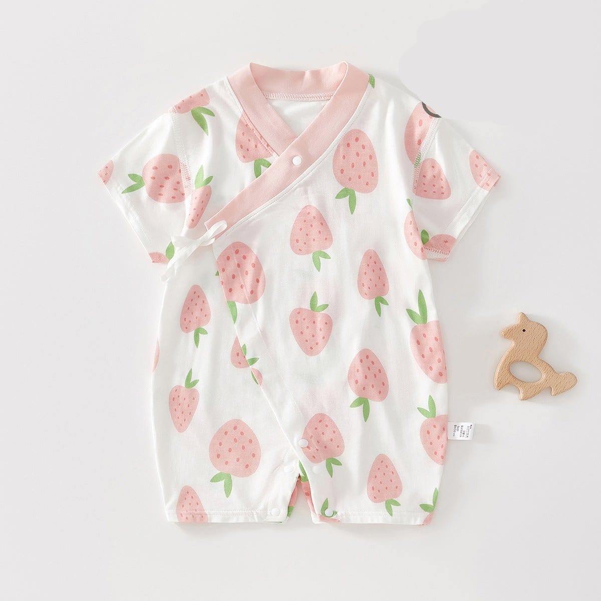 Fruit Print Kimono Romper