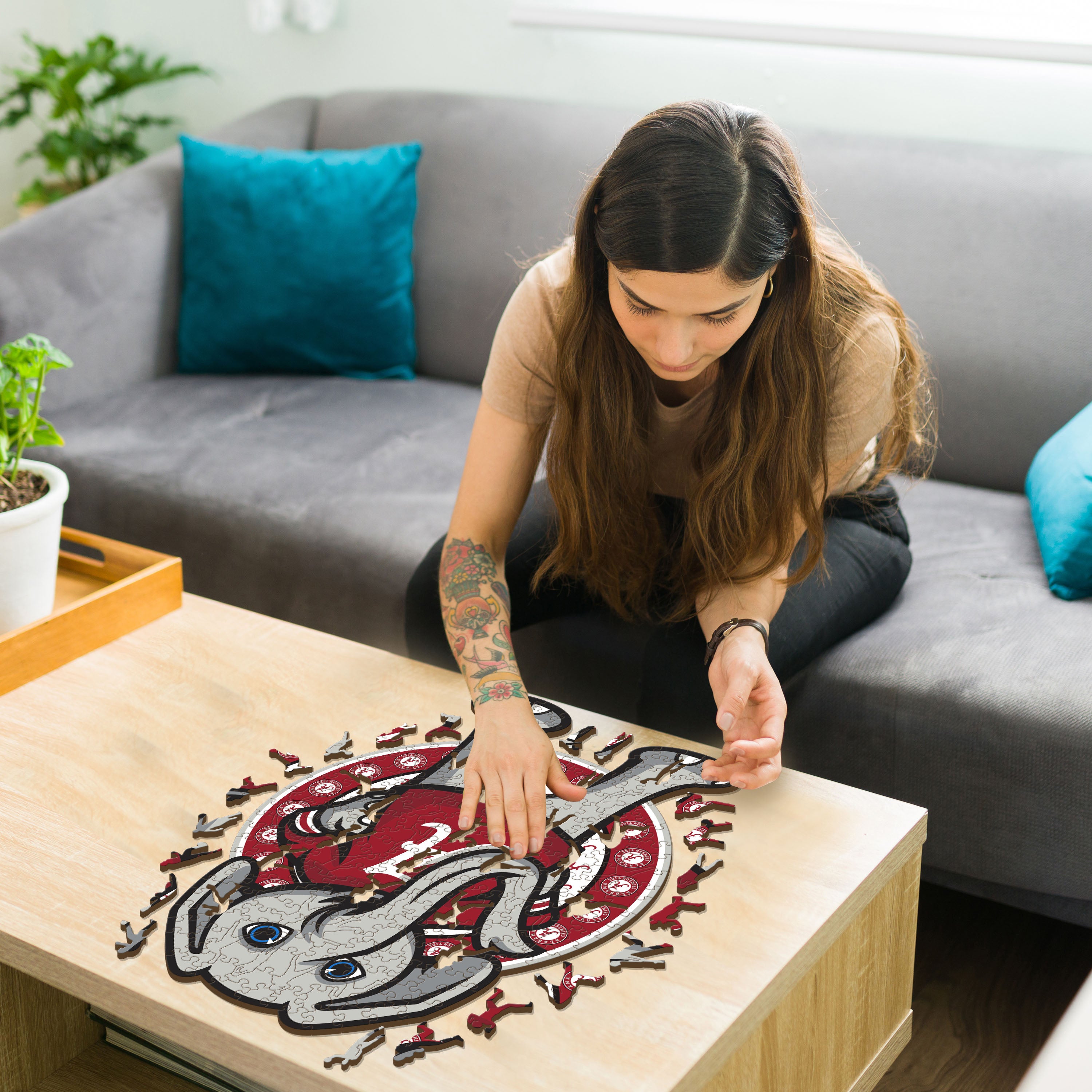 University of Alabama Mascot - Wooden Puzzle
