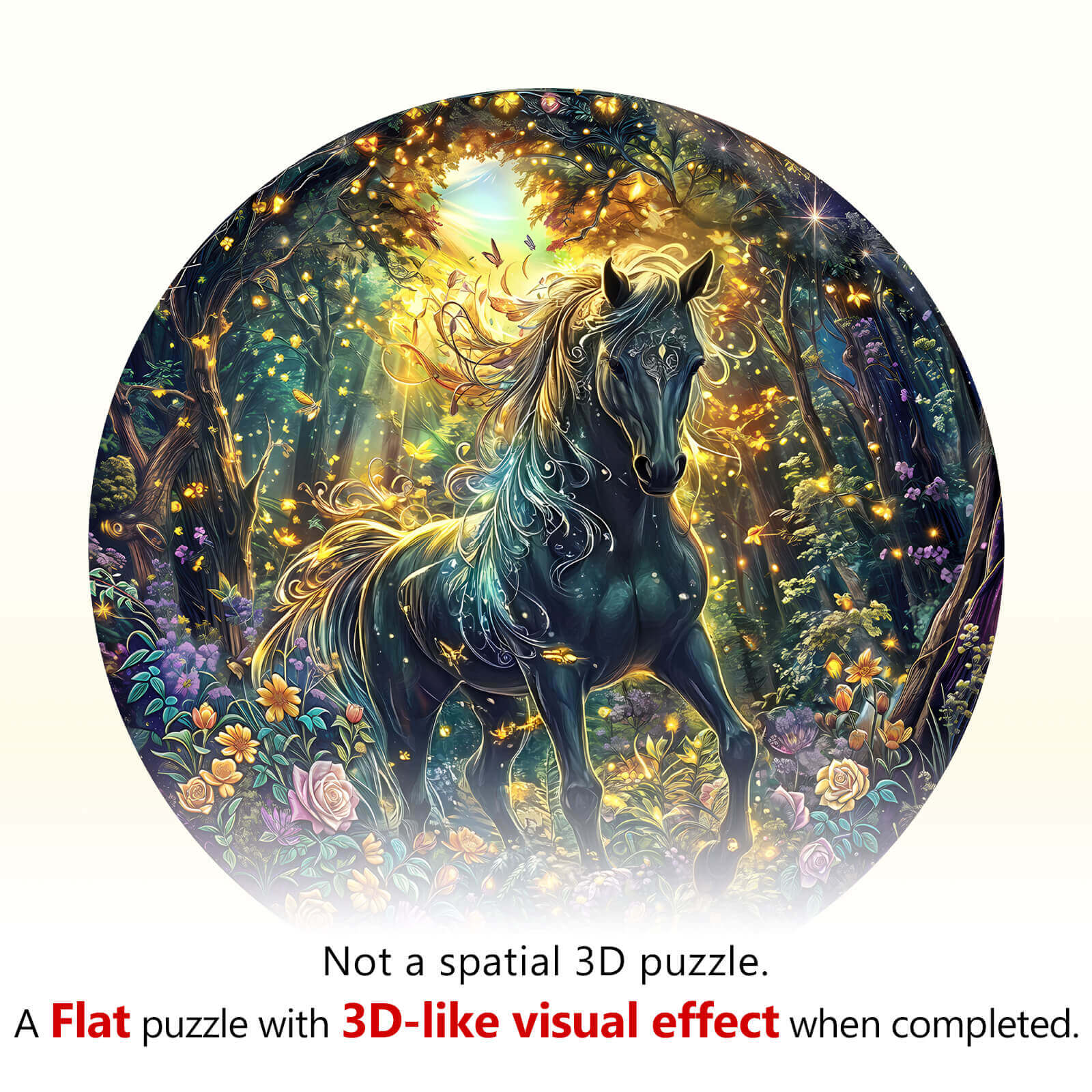 Forest Horse Wooden Jigsaw Puzzle