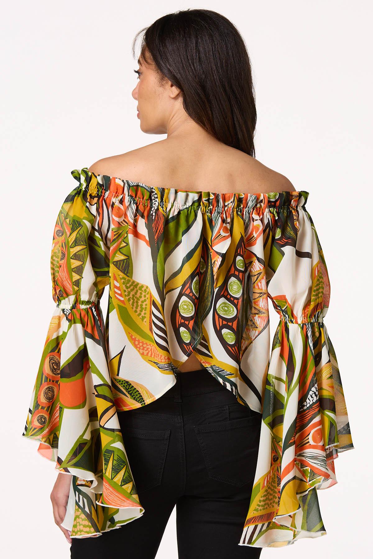 Tropical Off Shoulder Top