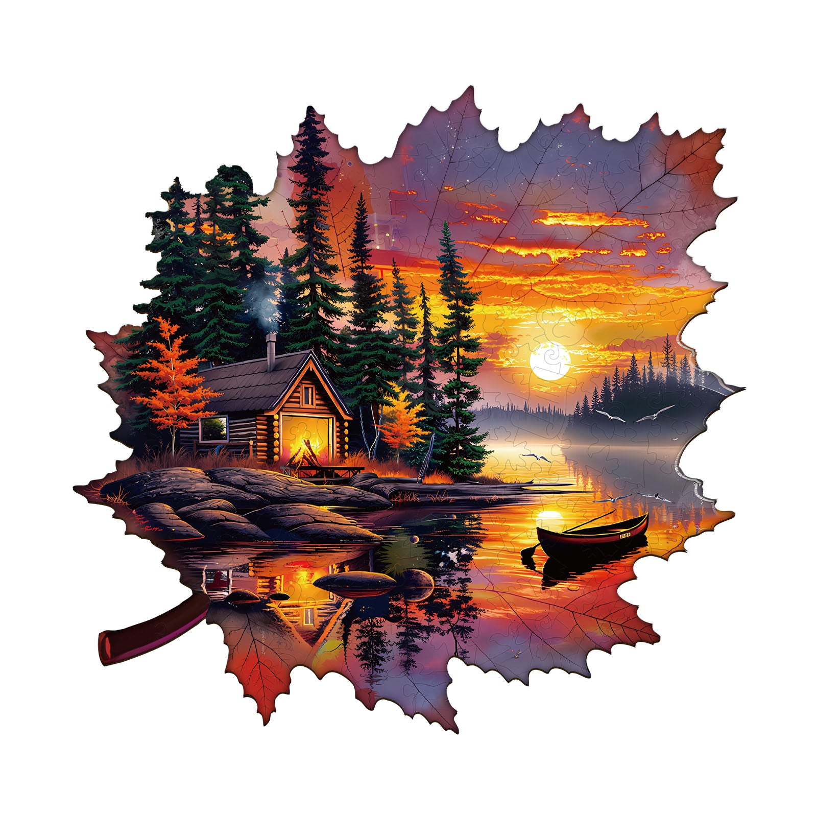 Autumn scenery Wooden Jigsaw Puzzle