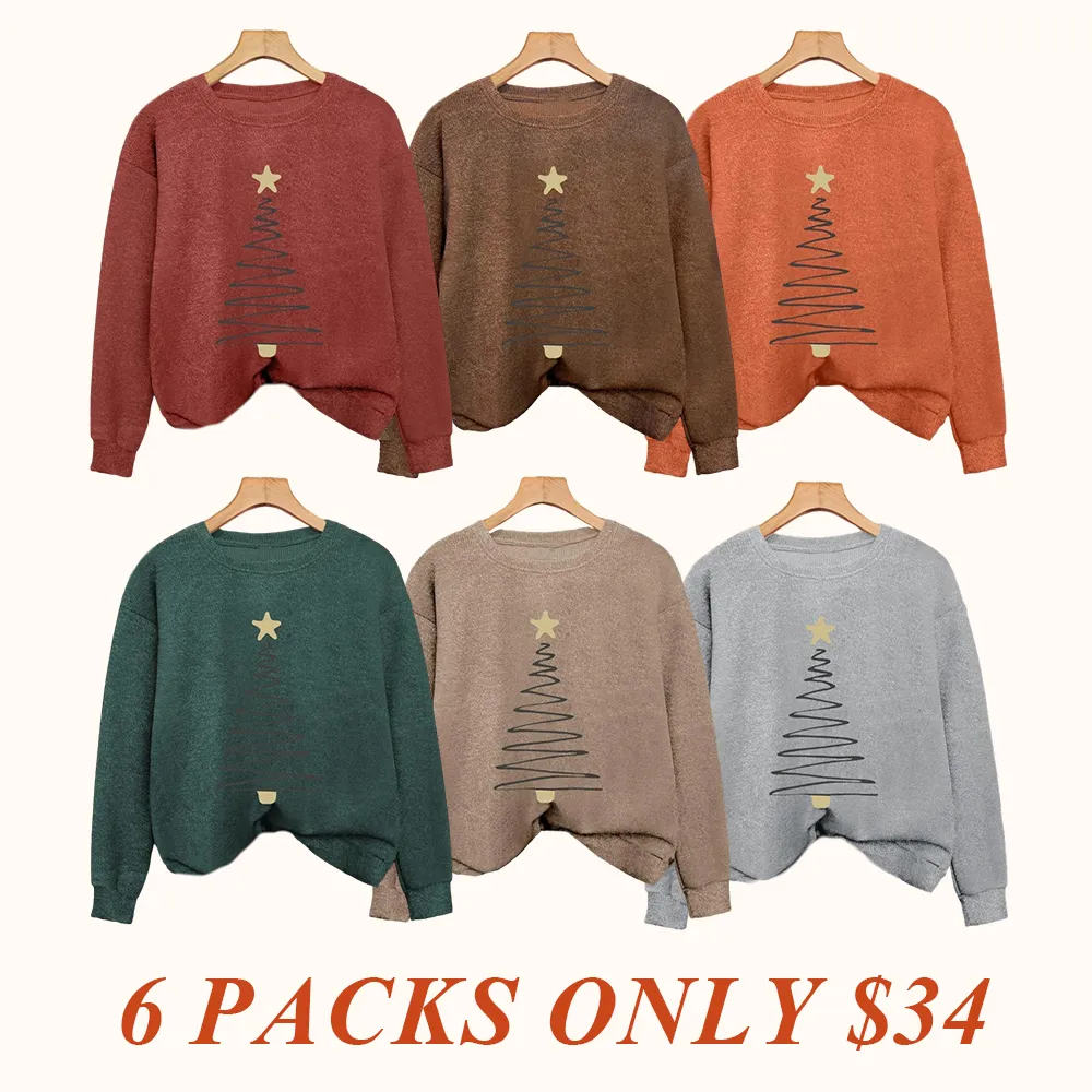 [Autumn and Winter] Women's casual and fashionable round neck faux sweater tops