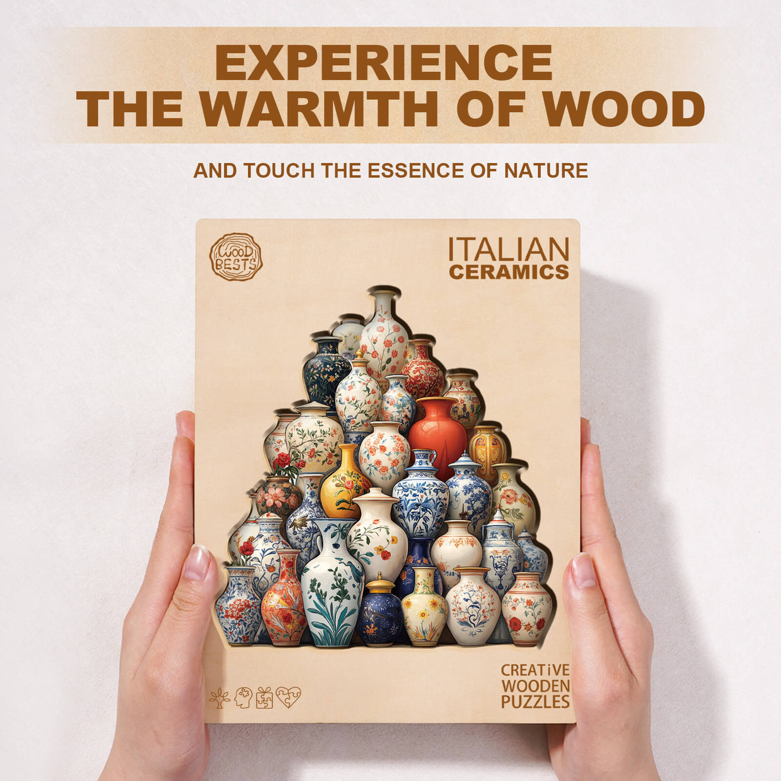 Italian ceramics Wooden Jigsaw Puzzle