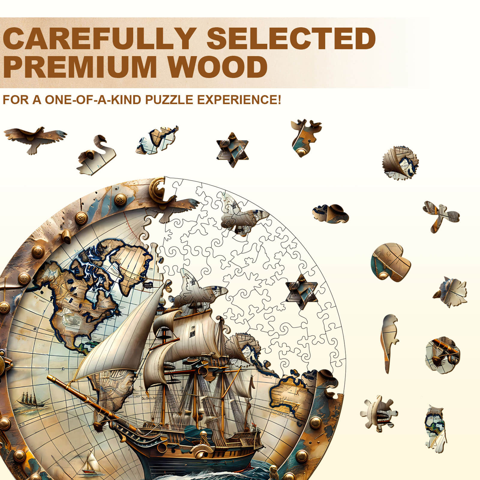 World Voyage Wooden Jigsaw Puzzle