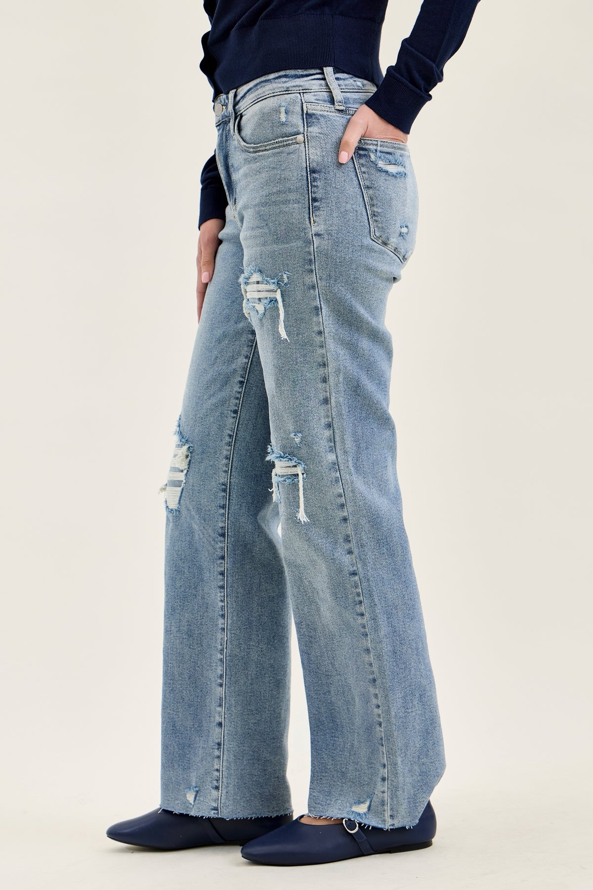 Brenda Retro 90s Destructed Straight