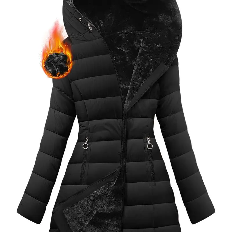 Women's winter windproof and warm slim-fit down jacket