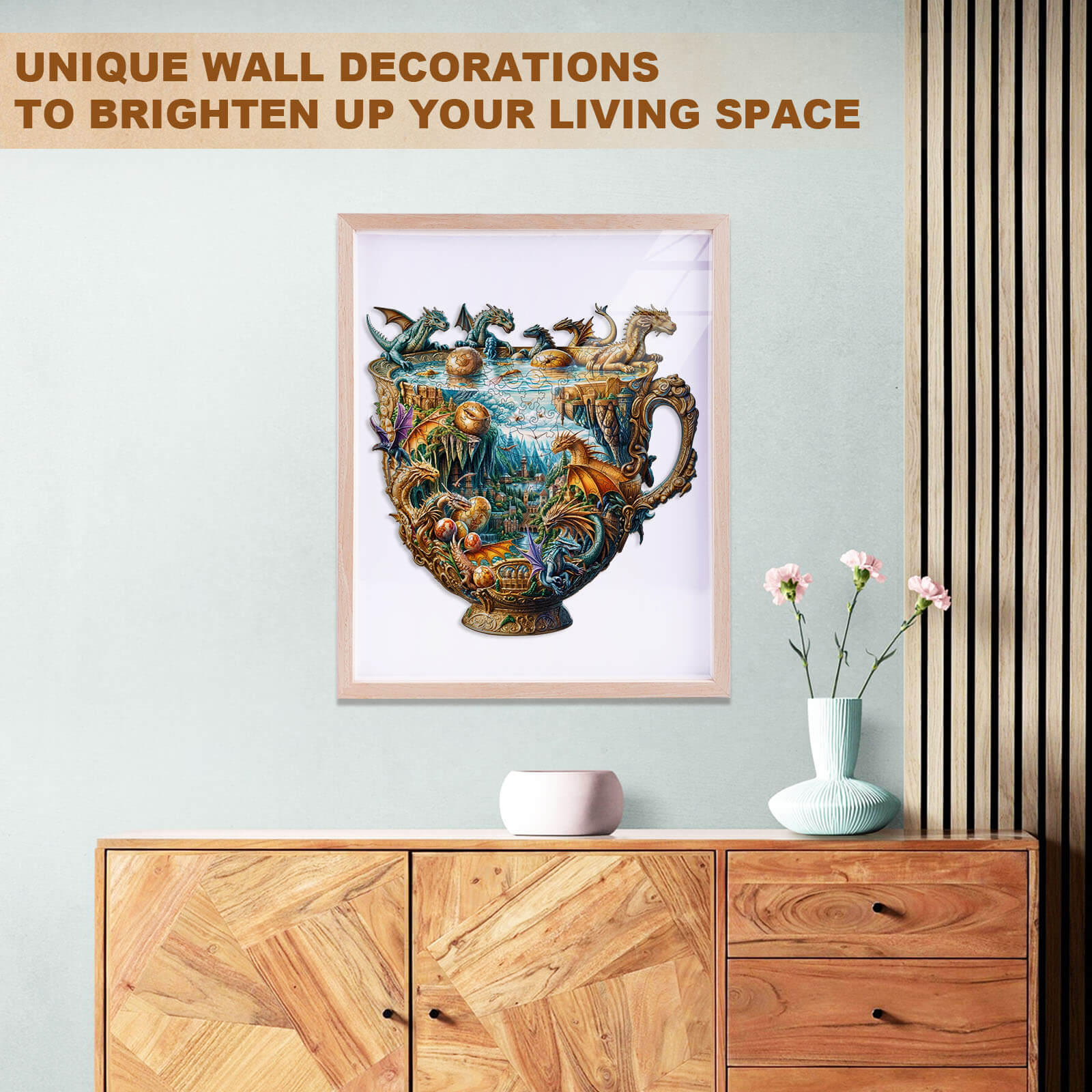 Dragon cup Wooden Jigsaw Puzzle