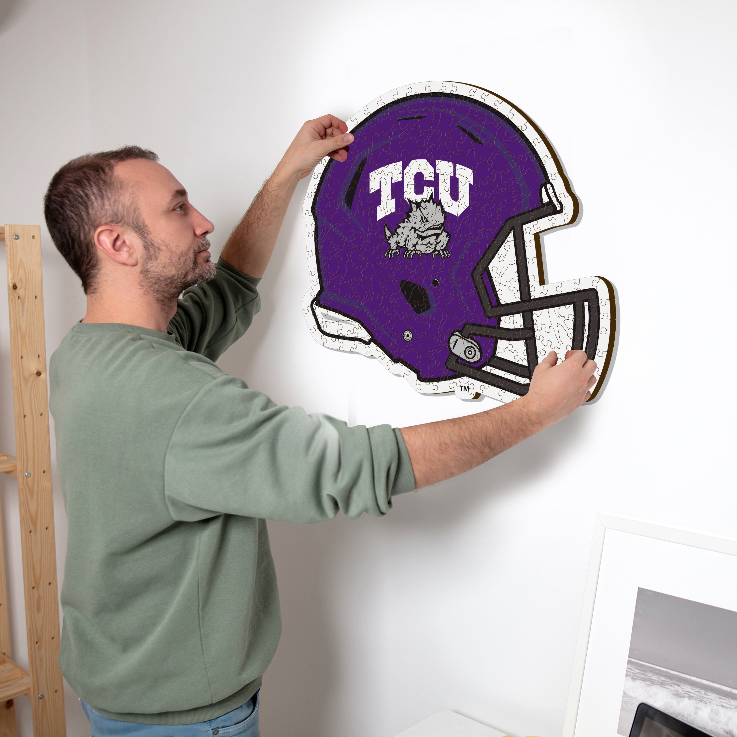 Texas Christian University Helmet - Wooden Puzzle