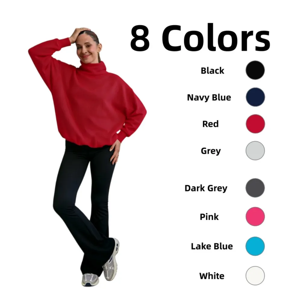 Women's Oversized Turtleneck Sweatshirt