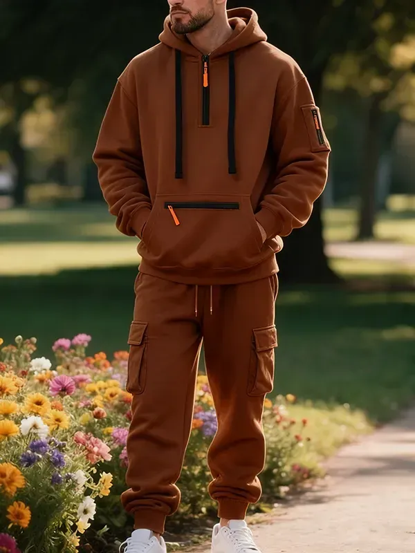 Men's Winter Wool-Lined Casual Suit