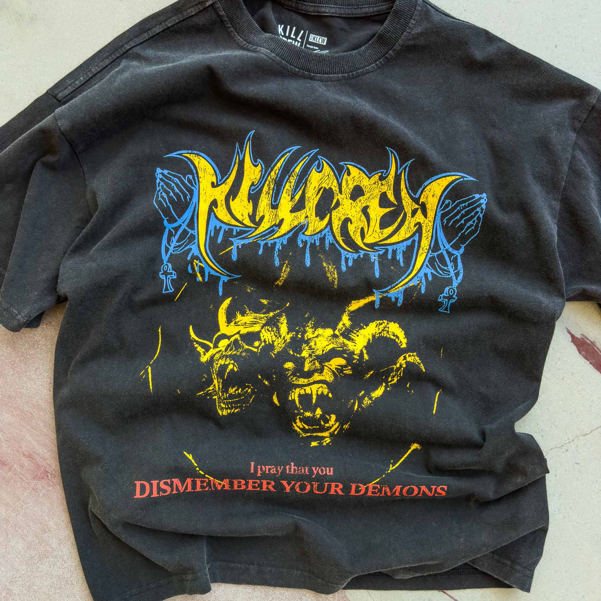 RELAXED FIT LUX DISMEMBER YOUR DEMONS T-SHIRT