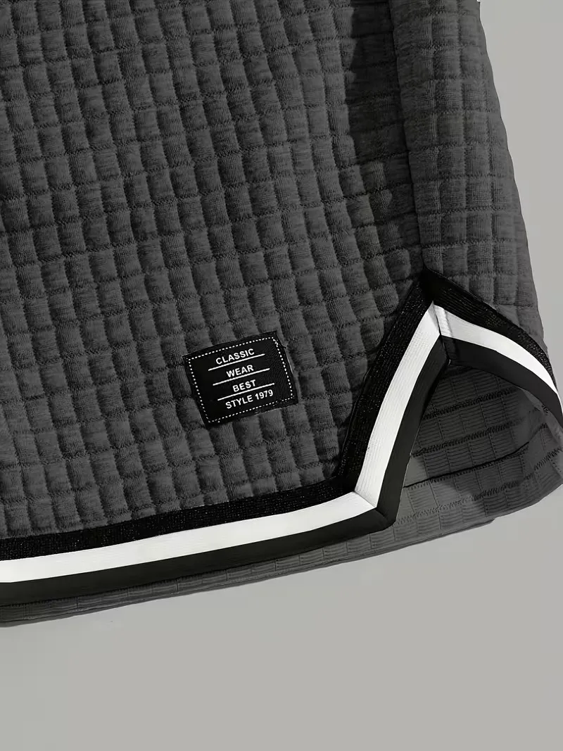 Men's Waffle Knit Shorts - Elastic Drawstring Waist Casual Summer Shorts with Stretch