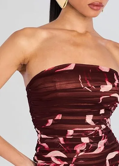 Women's Tube Top DressStrapless Backless High Slit Long Dress