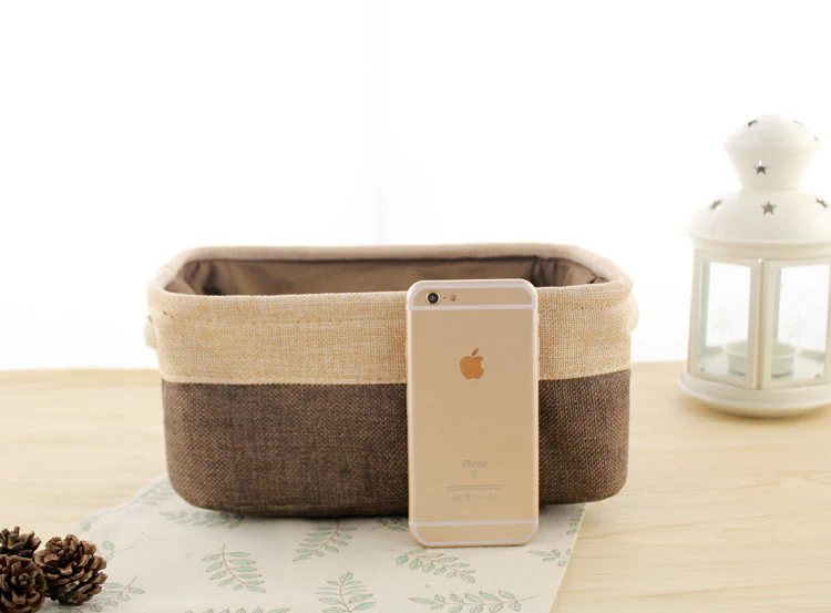 Two-Toned Fabric Storage Bins