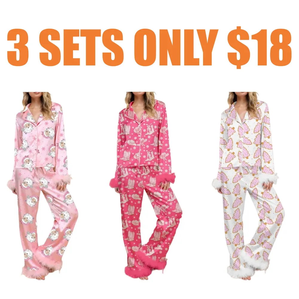Women Christmas Pajamas Lounge Set