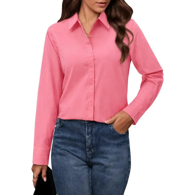 Button Down Shirts for Women Classic Fit Dress Shirt