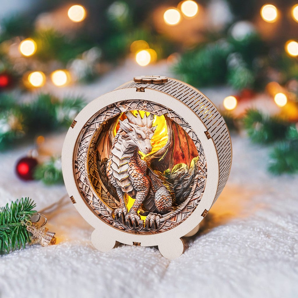 Ancient Dragon Kit - 3D Wooden Puzzle Night Light