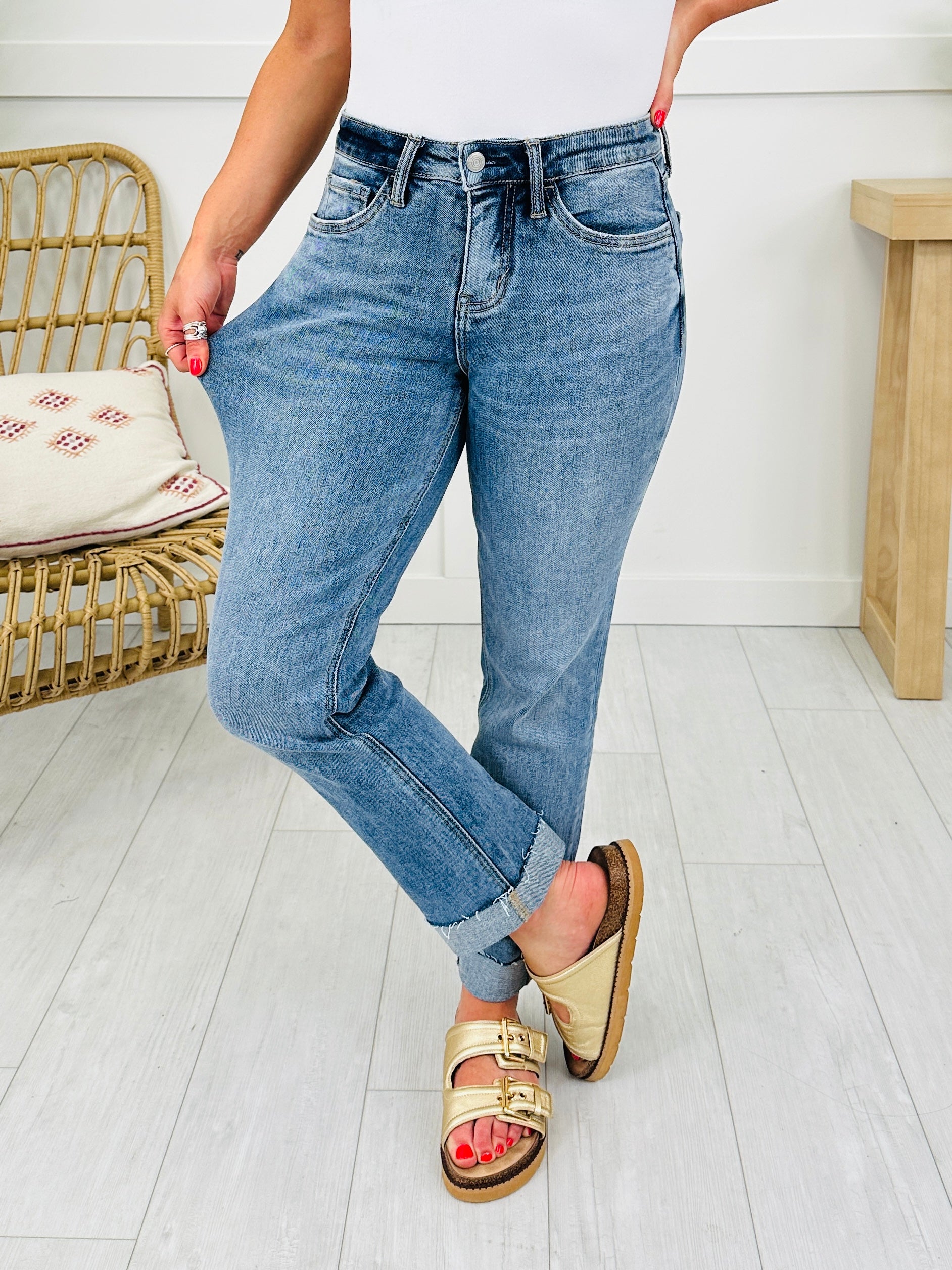 Stick With You Tummy Control Boyfriend Jeans