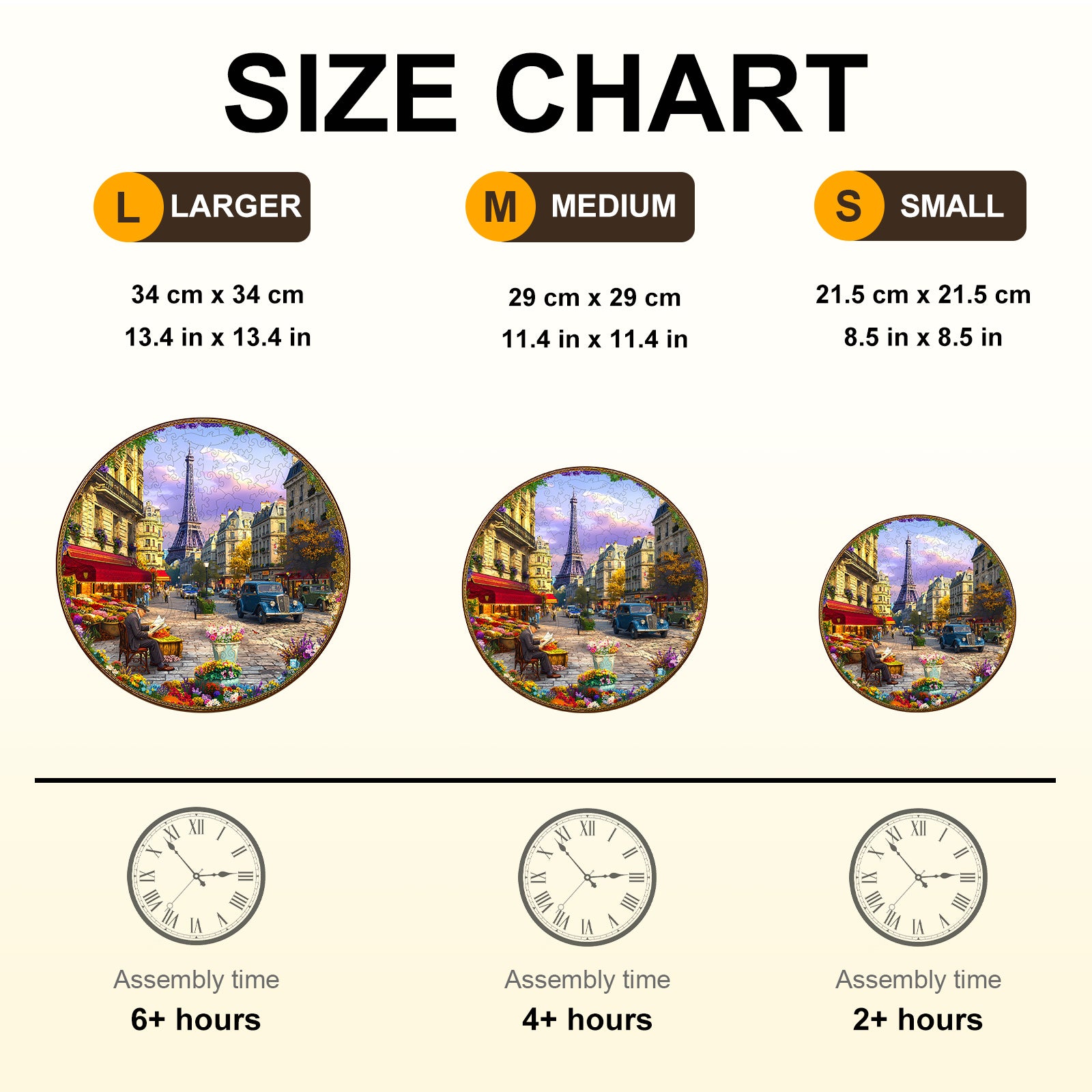 Street scenes of Paris Wooden Jigsaw Puzzle