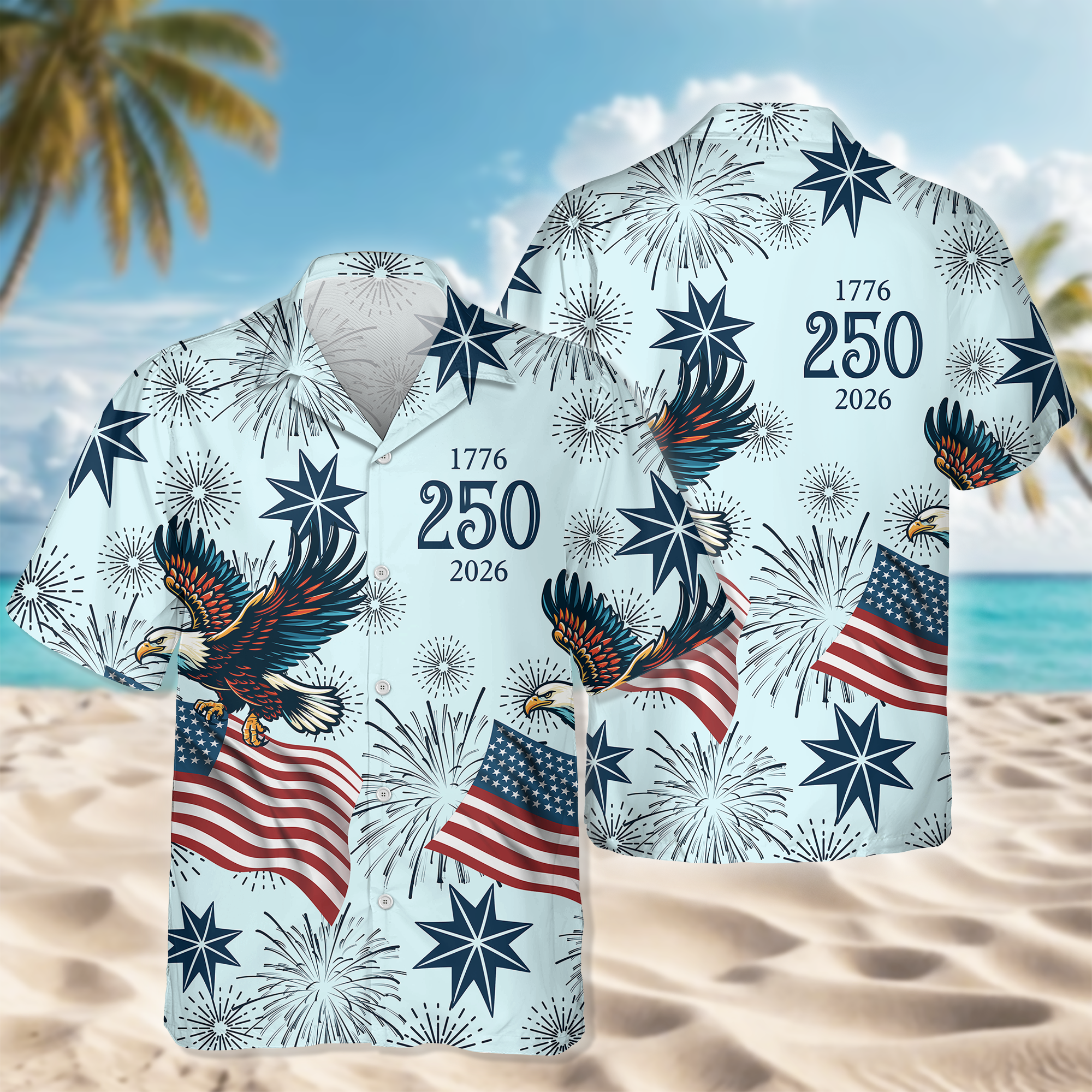 Personalized USA 250 Anniversary Eagle 1776-2026 Hawaii Shirt TH10 898325