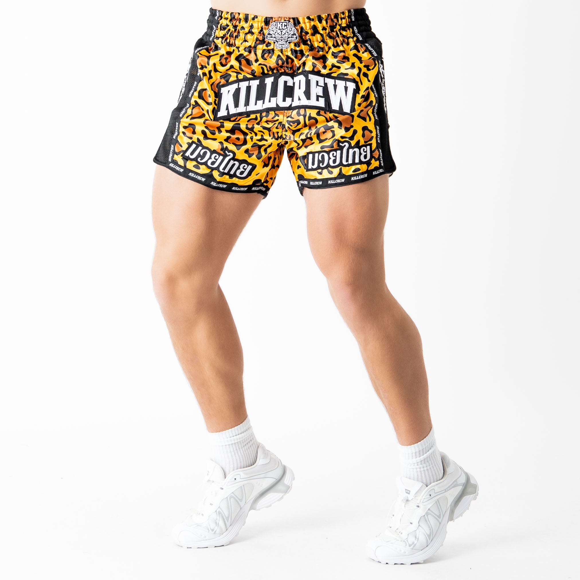 MUAY THAI FIGHT SHORTS - CHEETAH SKULL
