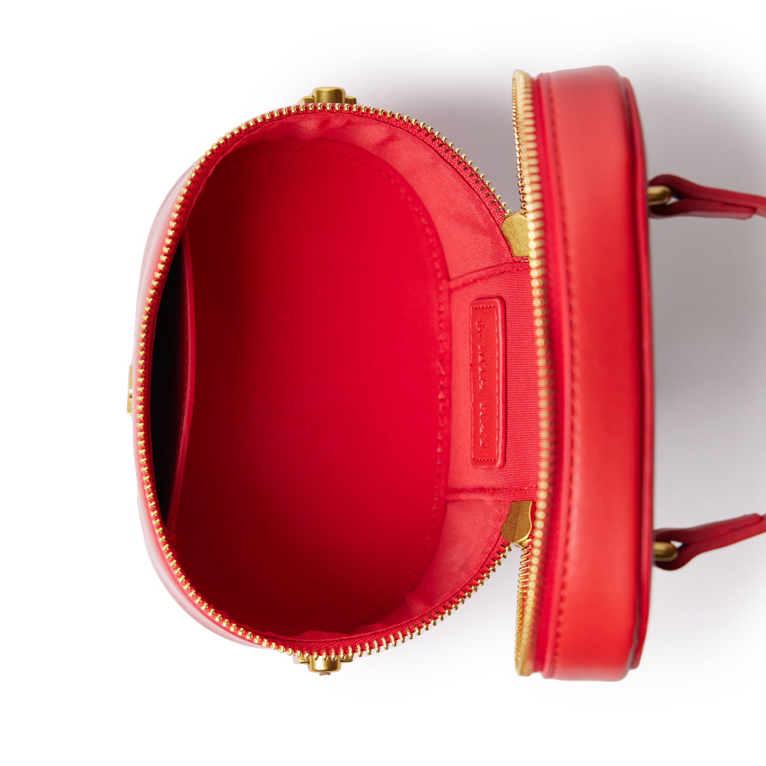 MINI SMOOTH GOLD VANITY BAG - RED