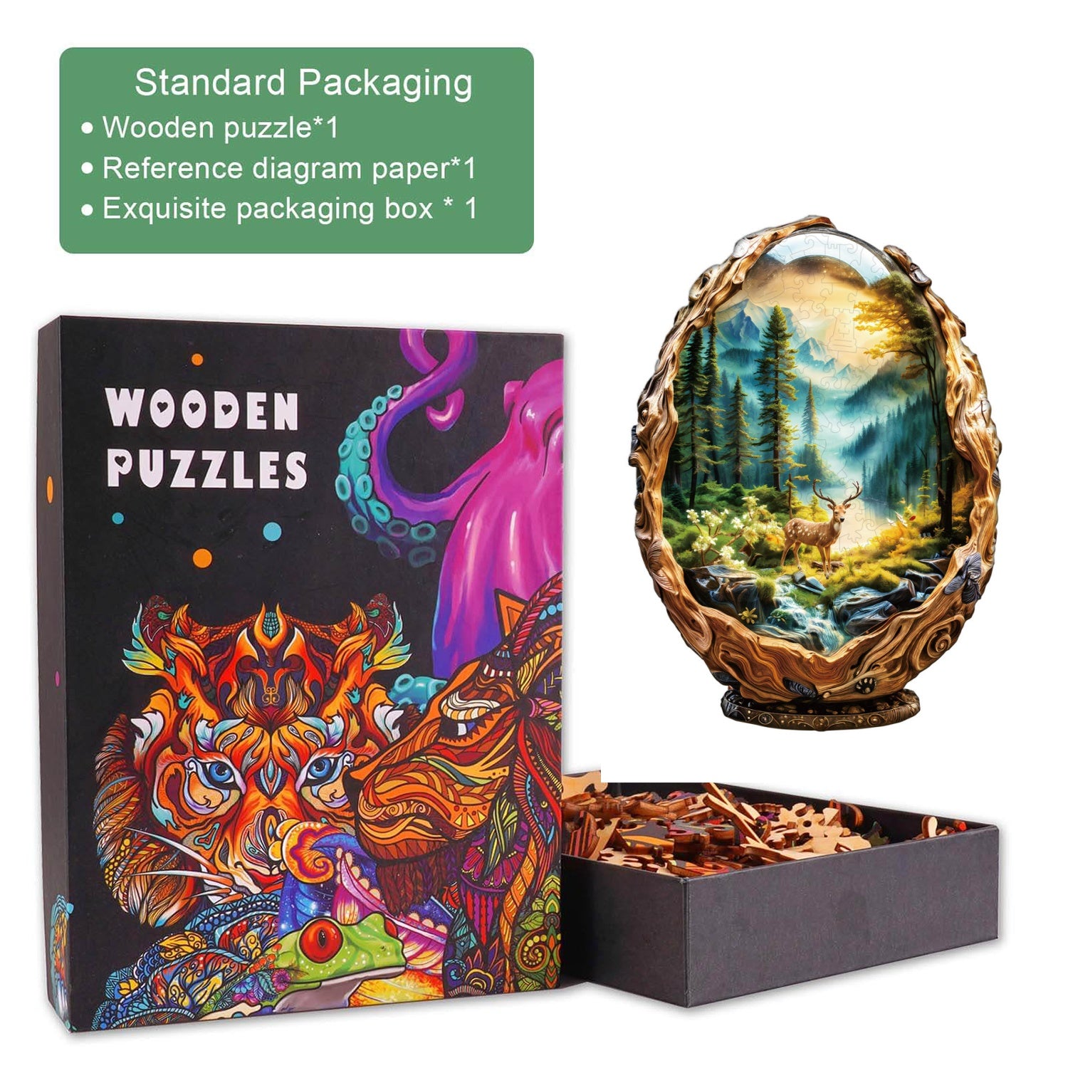 Glass ball scenery Wooden Jigsaw Puzzle