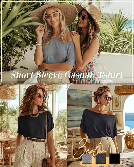 Women’s Everyday Solid Color Basic Tee – Casual Short Sleeve Shirt