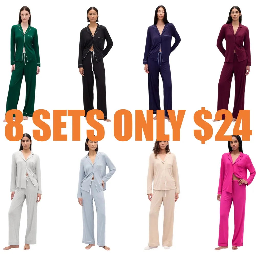 Women's Long Sleeve Button-Down Pajama Set