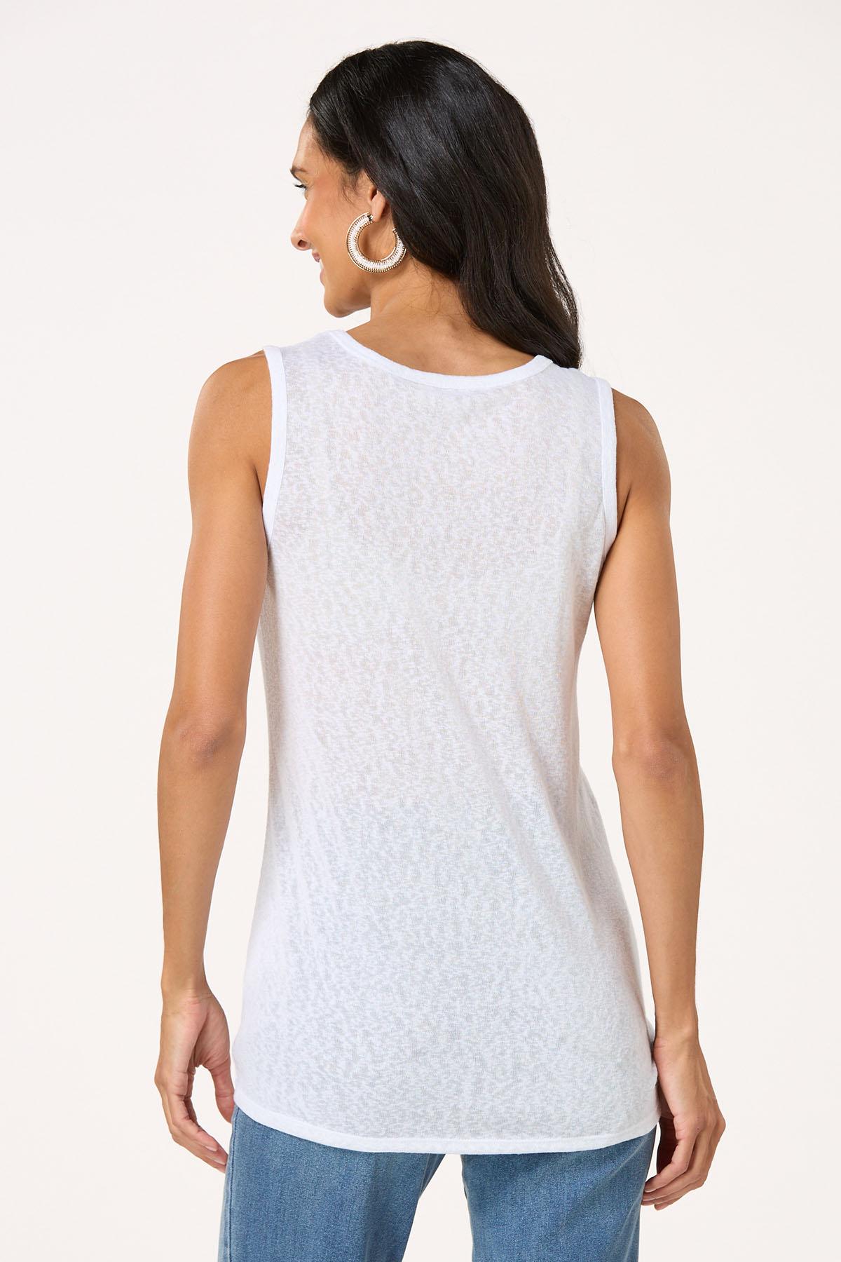 Tie Hem Slub Knit Tank