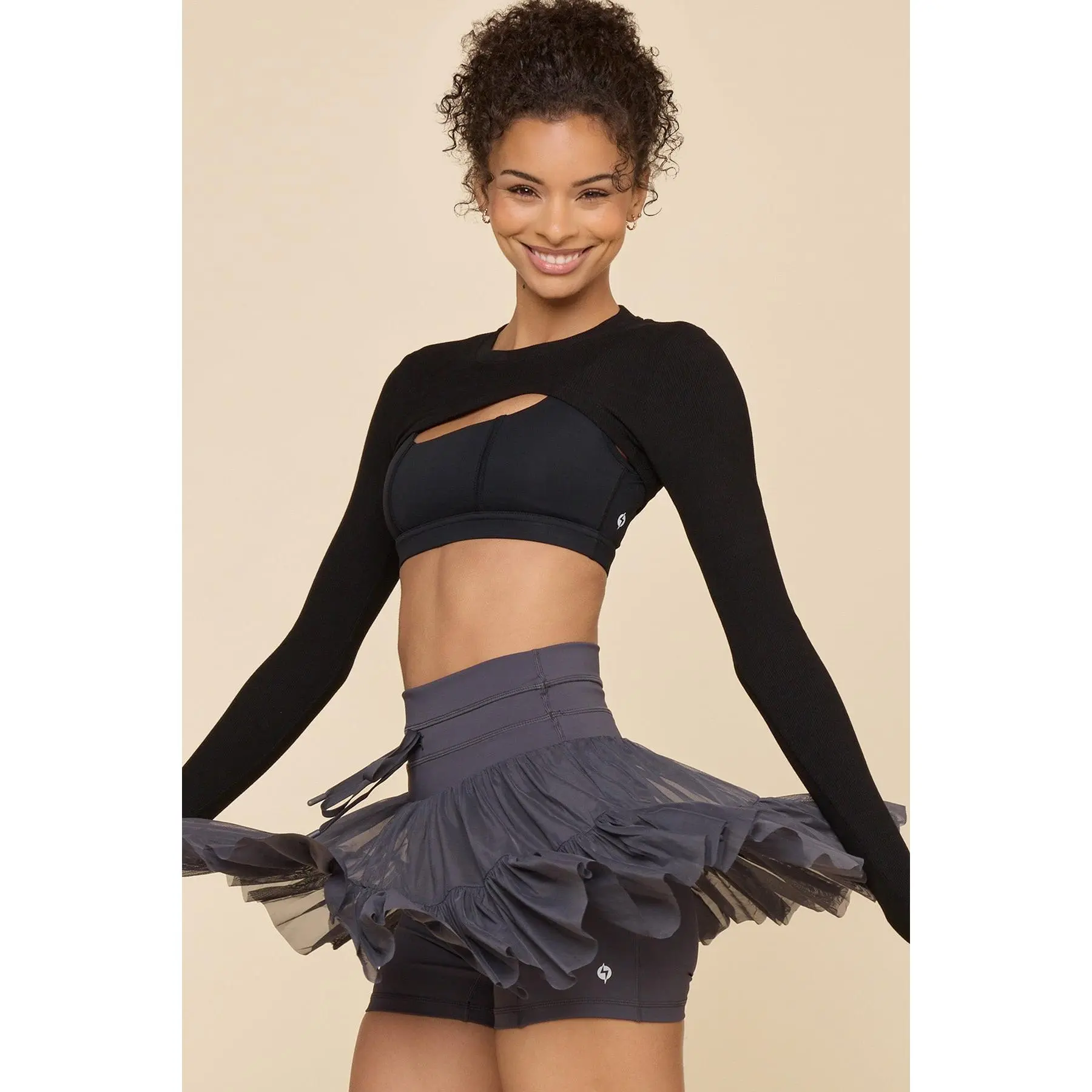 Women’s High-Waist Active Tennis Skort With Built-In Shorts