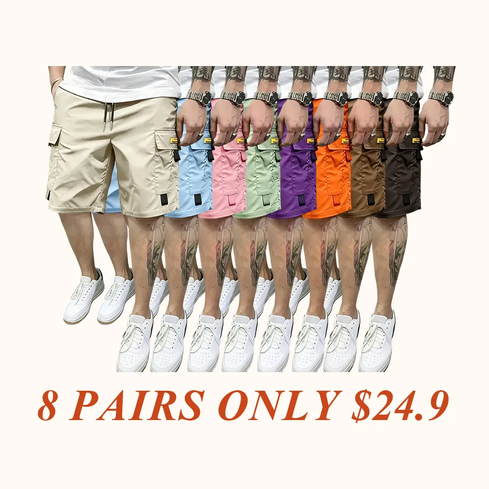 Men's Multi-Pocket Cargo Shorts Comfortable & Stylish - Perfect for Everyday Casual & Sports Wear