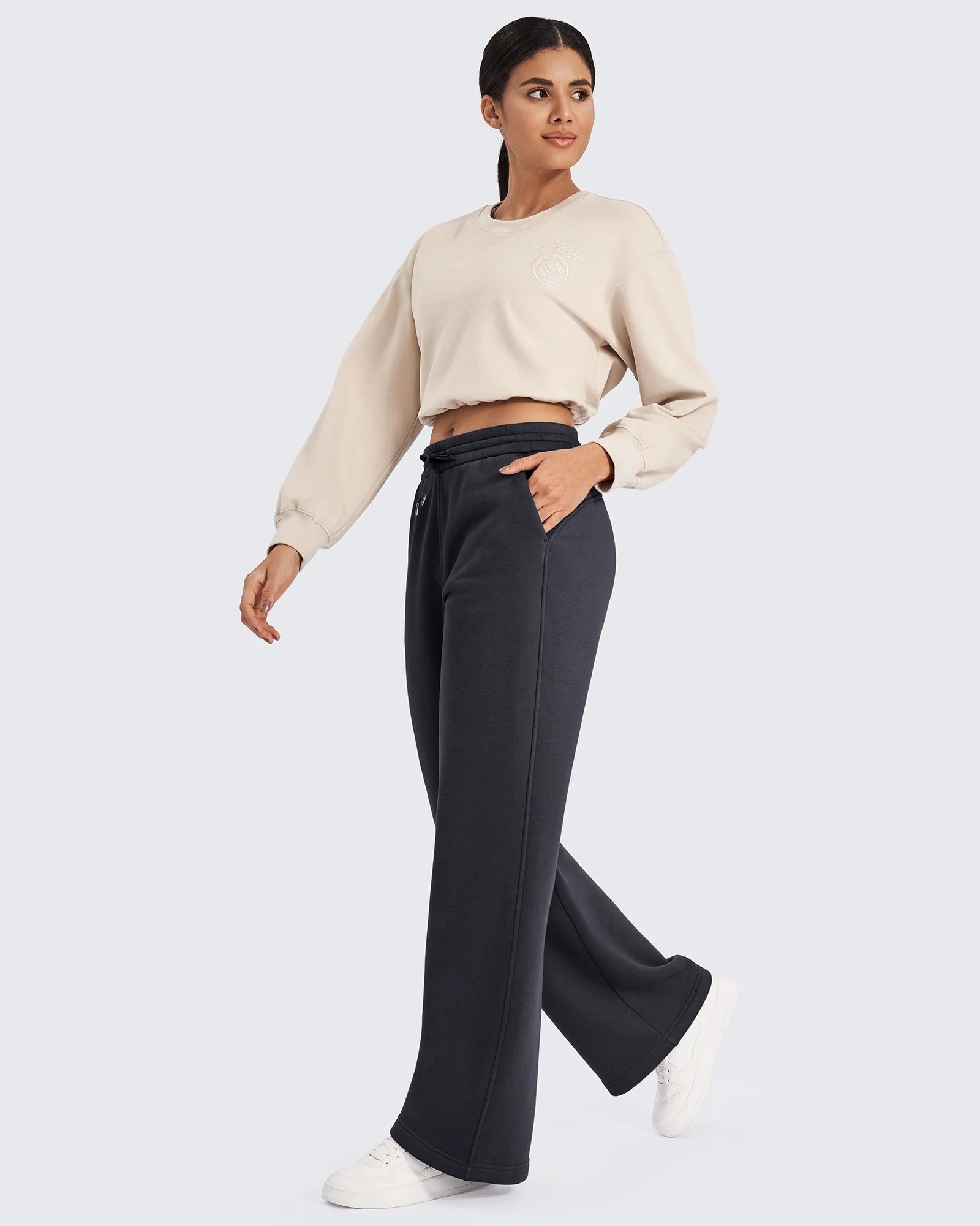 Flurrylux Fleece Lined Drawstring High-Waist Pants